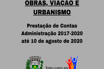 DIRETORIA DE OBRAS, VIAÇÃO E URBANISMO – Prestação de Contas 2017-2020