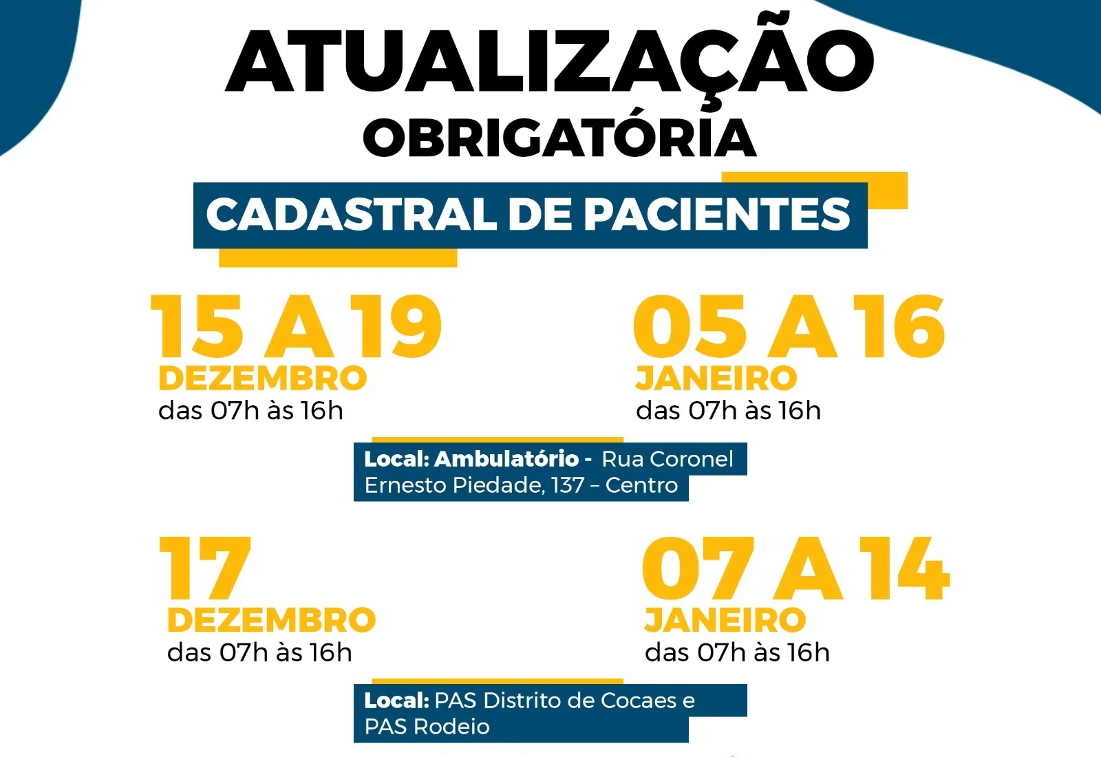 Atualização Obrigatória